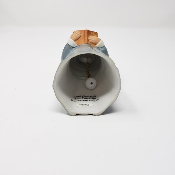 1992 Hallmark Lord Chadwick Hand-Painted Fine Porcelain Holiday Christmas Bell - Picture 8 of 8